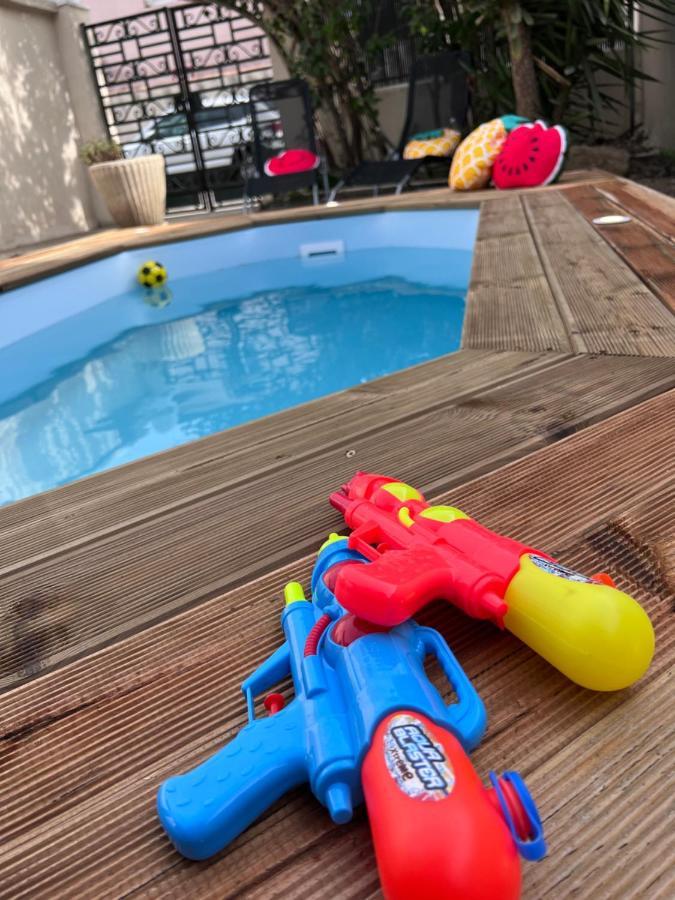 Charmante Maison Climatisee Avec Piscine Au Calme A Carcassonne Ngoại thất bức ảnh